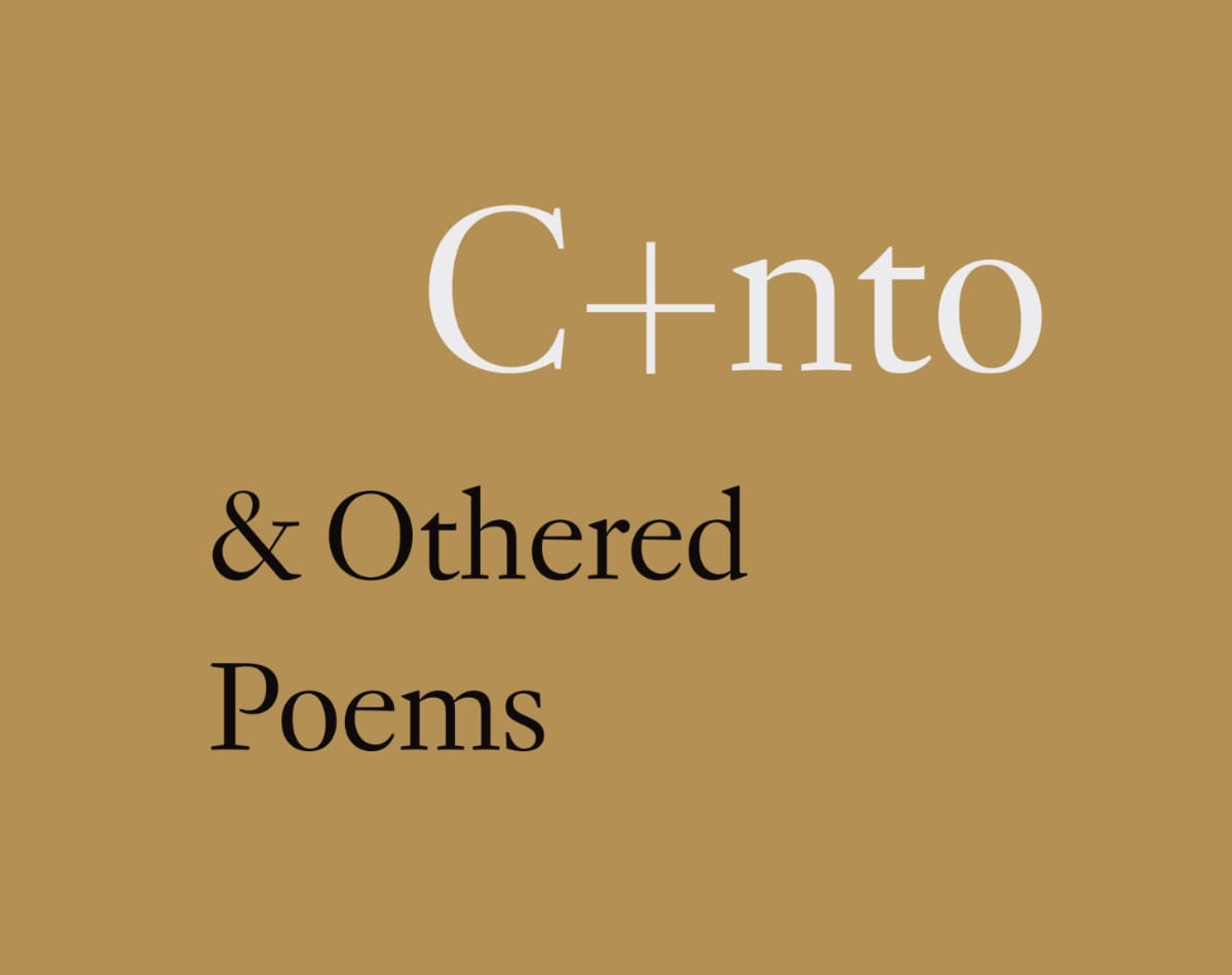 The word C+nto in white text on a gold background, underneath is the text "& othered poems" in black. Both fonts are serif.