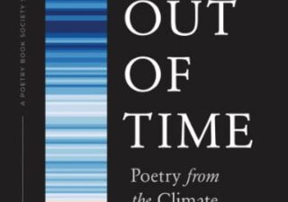 Black cover with title "Out of Time" in white and a multicoloured rectangle down the left hand side