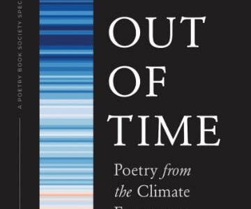 Black cover with title "Out of Time" in white and a multicoloured rectangle down the left hand side
