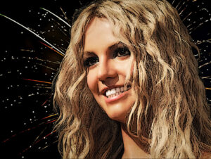 A posterised image of Britney Spears.