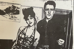 Old black and white picture of Billy Childish and Tracey Erin from the back cover of Childish's Zine 'Prity Thing'.