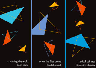 Montage showing three book covers. They are similar – each has a black background with a number of different coloured triangles superimposed. The chaps at Ignition press like triangles, I guess. Who am I to judge?