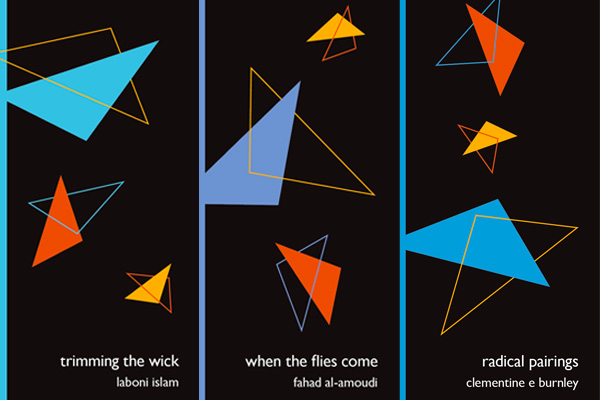 Montage showing three book covers. They are similar – each has a black background with a number of different coloured triangles superimposed. The chaps at Ignition press like triangles, I guess. Who am I to judge?