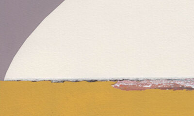 Section from the book cover. An abstract image that could be a sun and yellow sand, but ... you know.