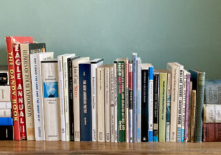Cliff Yates' poetry bookshelf — a shelf with poetry books on.