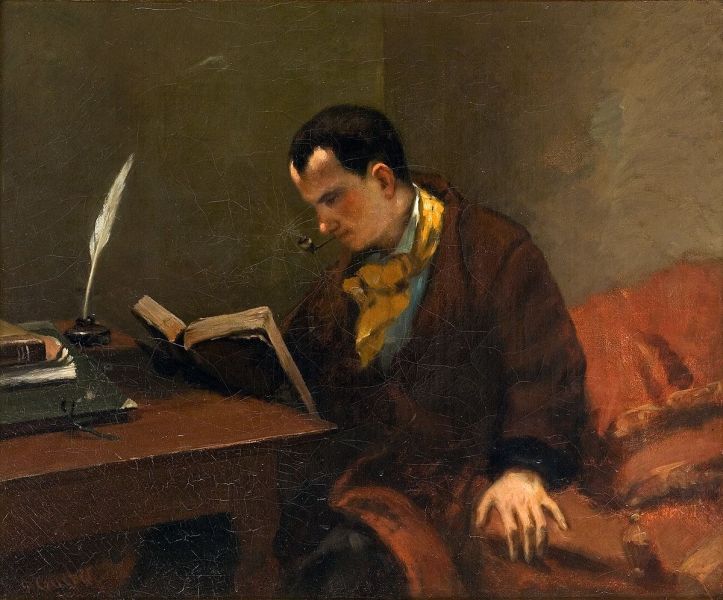Portrait of Charles Baudelaire by Gustave Courbet. Musée Fabre / Wikimedia